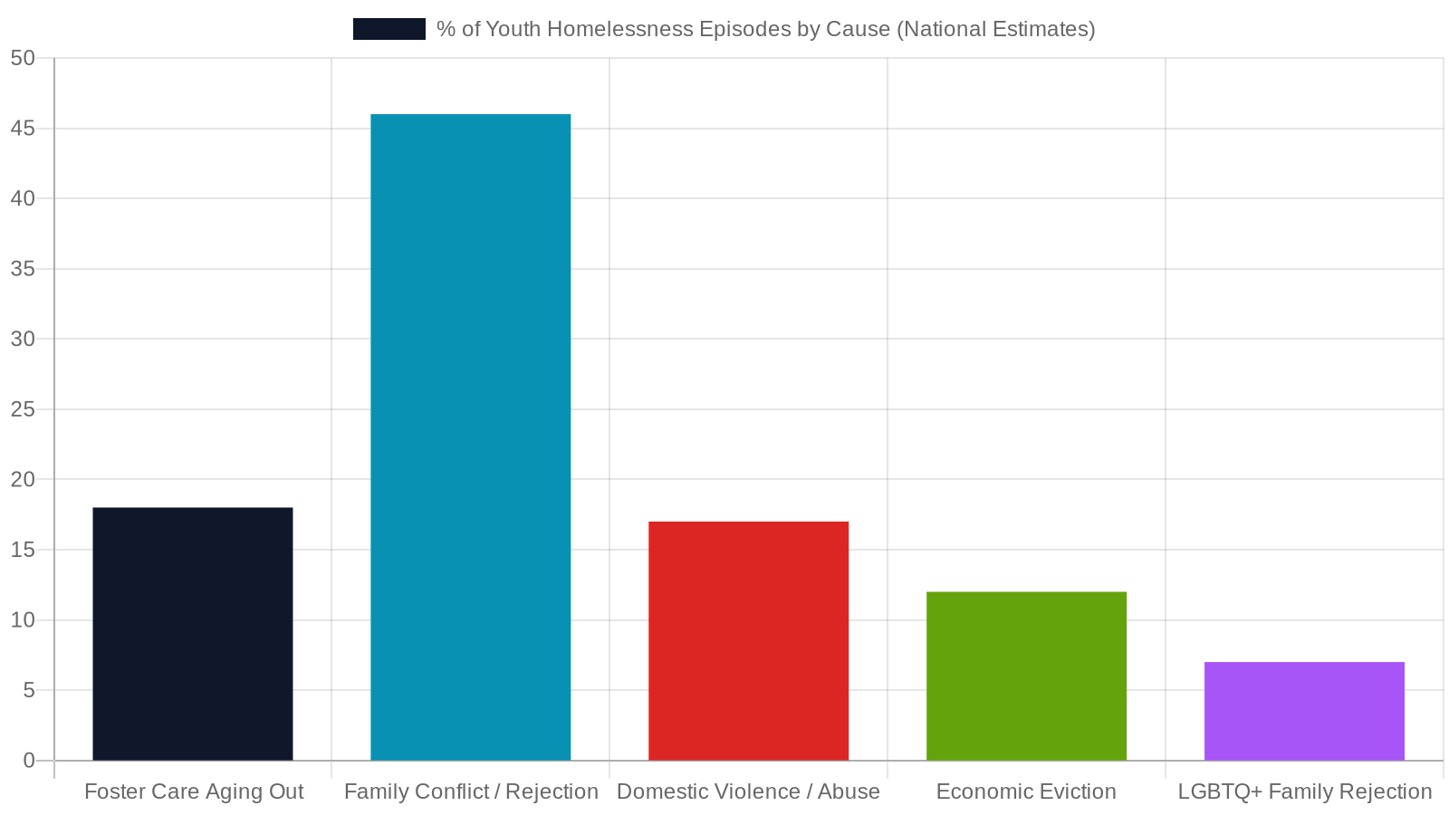 6. They're Aging Out of Foster Care or Left a Family Situation Suddenly